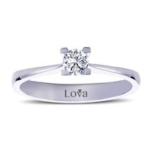 Lova F Renk 0,21 Karat Pırlanta Tektaş Yüzük - HRD Sertifikalı - 1030001
