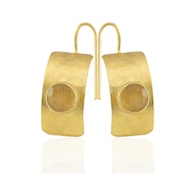 Kadir Jewellery 22 Ayar Altın Kaplama Kadın Minimal Küpe -el İşçiliği Ve Hipoalerjenik Küpe çok renkli