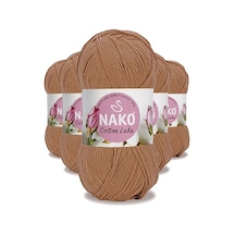 Tedar 5 Adet Cotton Lüks Yelek Tunik Kazak Bluz Hırka İpi Yünü Soğan Kabuğu 97557 Najmaddin (No:1) 8.5Cm X 10.5 Cm