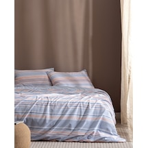 Madame Coco Favor King Size %100 Pamuk Ranforce Baskılı Nevresim Takımı - Mavi MAVI