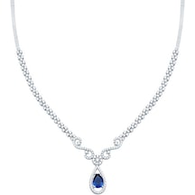 Diamond Line - Gülaylar - Beyaz Altın 14 Ayar Trend Gerdanlık Standart