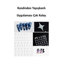 Nail Art Sticker Kendinden Yapışkanlı, Tırnak Süsleme, Tırnak Dövmesi Stikır H224 Çok Renkli-h224