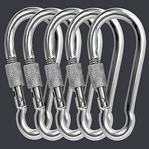 Vidalı Metal Karabina, 10 Mm, 5'li Paket