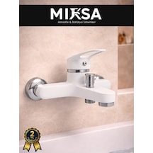 Beyaz Mix Banyo Duş Bataryası Musluğu , Yerli Üretim