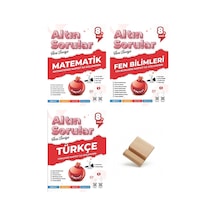 Nartest Lgs 8. Sınıf Altın Sorular Matematik Fen Ve Türkçe Soru Bankası 3lü Set + Telefon Standı