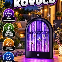 Şarjlı Uv Böcek Öldürücü Lamba 360 Kapsama Alanlı Balkon Bahçe Teras Kullanımı