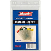 Bigpoint Kart Poşeti Dikey Şeffaf 55x85mm X 10 Adet