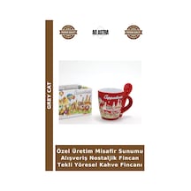 Özel Üretim Misafir Sunumu Alışveriş Nostaljik Fincan Tekli Yöresel Kahve Fincanı Çok Renkli