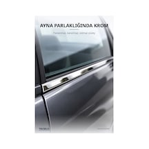 Renault Megane 4 2016 Ve Sonrası Uyumlu Krom Cam Çıtası 6 Parça Paslanmaz Çelik Sedan Extra Seri