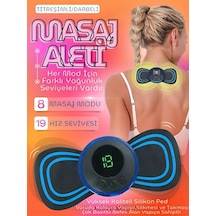Kelebek Masaj Aleti Bel Sırt Bacak Kol Titreşimli Masaj Pedi Şarjlı 8 Modlu Vücut Tens Cihazı Mavi