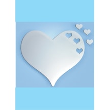 M3 Decorium Hearts Kalp Dekoratif Ayna Gümüş