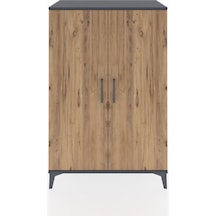 Hyperion Dolap 2 Kapaklı Tek Askılı 88x44x134 Antrasit-çam Antrasit