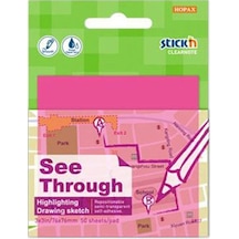 Hopax Stıckn 76x76 Yarı Saydam Yap.not Kağ. Pembe