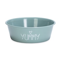 Beeztees Yavru Köpek Mama Su Kabı, Paslanmaz Çelik, Kaymaz Taban, Turkuaz, 13cm, 470ml
