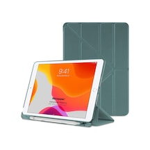 Apple İpad Pro 10.5'' İçin Kılıf A1701-a1709-a1852 Origami Pencil Koyu Yeşil İpad Pro 10.5 2017 İle Uyumlu Kılıf - Koyu Yeşil