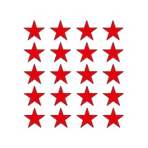 Cg Kırmızı Yıldız Sakal Şeridi Sticker