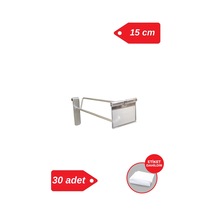 Etiketli Tel Pano Kancası 15 Cm Galvaniz Mağaza Raf Askı Kancası 30 Adet
