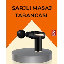 Şarjlı Kas Masaj Aleti 6 Kademe 4 Başlık Derin Doku Ems Titreşim Sporcu Masaj Tabancası Çok Renkli