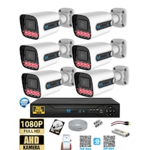 6 Kameralı-gece Görüşlü 5mp Lensli 1080p Fullhd Kamera Seti