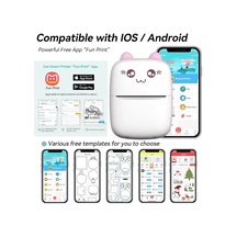 Cobelae C9 Mini Cep Yazıcı, 3 Rulo Kağıtlı Taşınabilir Termal Yazıcı, Bluetooth Mürekkepsiz