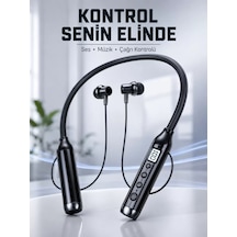 Uzun Kullanım Süreli Bluetooth Kulaklık Boyun Bantlı Mikrofonlu 600 Saat Müzik Süreli Ses Ve Çağrı K