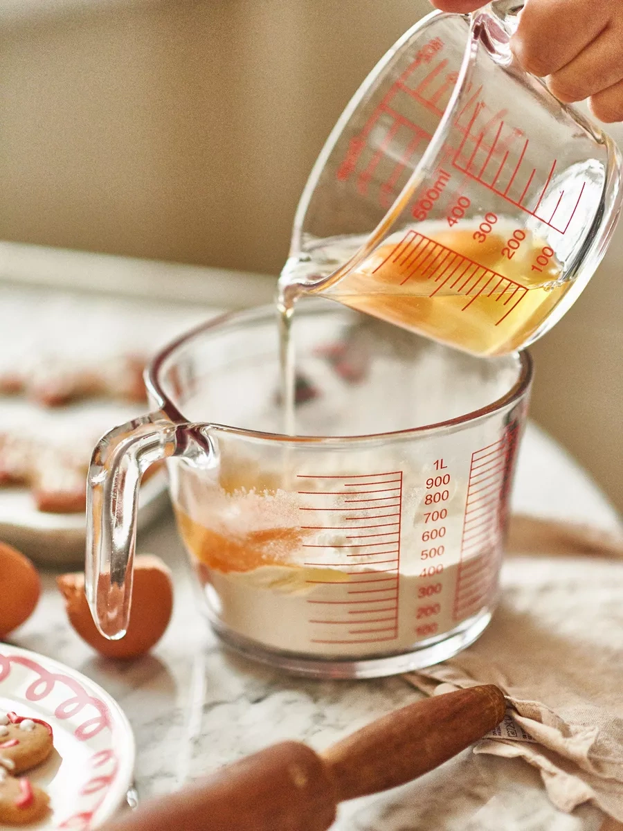 Roomi Mutfak İçin Ölçü Kabı 1 Litre Cam 181365247 Beyaz