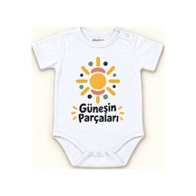 Babylimon Güneşin Parçaları Beyaz Kısa Kollu Çıtçıtlı Bebek Zıbını Beyaz - Güneşin Parçaları - 928161948 Beyaz - Güneşin Parçaları