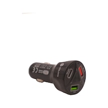 3 Çıkışlı, 2 Usb,1 Pd Hızlı Çakmaklık Şarj Seti, 55w, Type-c, Siyah