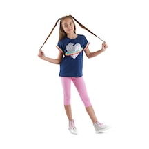 Denokids Mshb&g Cosmic Love Kız Çocuk T-shirt Tayt Takım Çok Renkli
