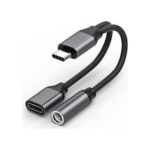 Oneplus 7t Pro Uyumlu Type-c Dönüştürücü Kulaklık Şarj Dönüştürücü Ct-10