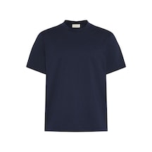 Calvin Klein Erkek 30s Jersey Easy Monogram Detaylı T-shirt Safir Mavisi