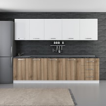 Minar 280 Cm Mutfak Dolabı Beyaz Dore 280-D2 Beyaz