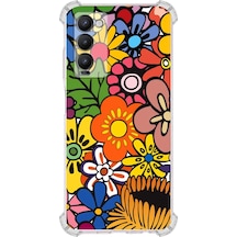Tecno Camon 18 Uyumlu Retro Color 2 Baskılı Şeffaf Köşe Korumalı Antişok Kılıf