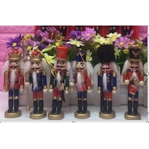 Kurşun Asker Ahşap Dekoratif Eşya 6lı Set 13cm Karışık Renk