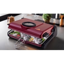 Ab661 1200 W Bordo Elektrikli Izgara, Kokusuz Ve Dumansız Mangal, Barbekü Diğer