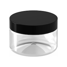 Şeffaf Plastik Siyah Kapaklı Krem Kavanozu 10 Ml 3000 Adet