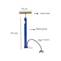 Pompa El Pompası Metal Büyük Boy 47 Cm Pompa