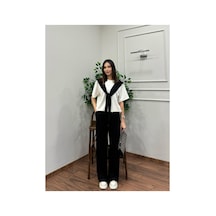 Asur Boutique Asur Butik Kadın Şal Yaka Eşofman Takımı Günlük Rahat, Şık, Slim Fit Spor Takım Siyah