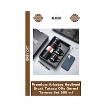Premium Arkadaş Hediyesi Sıcak Tutucu Ofis Gereci Termos Set 500 Ml Çok Renkli