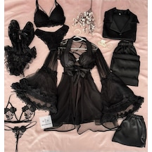 Mh Moony Homewears Lüx Kutulu Vip Finland 10'lu Çeyiz Seti Saten Gecelik Tül Sabahlık İç Giyim Tulum Pijama Çeyiz Seti Siyah Mh Moony Homewears Lüx Kutulu Vip Finland 10'lu Çeyiz Seti Saten Gecelik Tül Sabahlık İç Giyim Tulum Pijama Çeyiz Seti Siyah