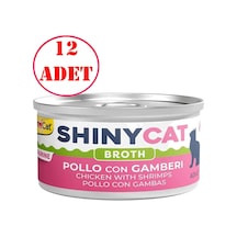 Gimcat Shinycat Kedi Konservesi Tavuk Ve Karidesli 70 Gr 12 Ad