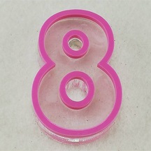 8 Rakamı Şeklinde Silikon Epoksi Kalıbı 6x4x1 Cm 6