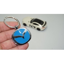 Dk Mazda Uyumlu Yeni Nesil Logo Mavi Metal Çift Yön Anahtarlık