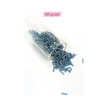 Uzun Boru Kesme Boncuk Çap 2mm Uzunluk 10 Mm - 60 Gram - Camgöbeği Mavi - Bnc267