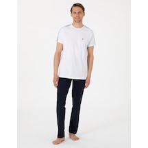 Pierre Cardin %100 Pamuk 6085 Luxury Kısa Kol Erkek Pijama Takımı Beyaz