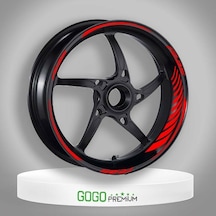 Florasan Kırmızı Racing Yamaha R25 Uyumlu 1 Set Jant Şeridi Çok Renkli