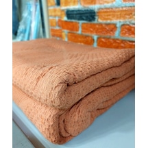 Şaheser %100 Pamuk Çift Kişilik Pike 240x220 Tek Pike -portakal Turuncu