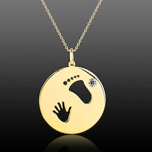 Kuyumcudukkani Bebeğimin El Ve Ayağı Kolyesi-35015-g Gold