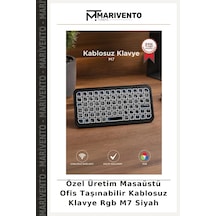 Özel Üretim Masaüstü Ofis Taşınabilir Kablosuz Klavye Rgb M7 Siyah