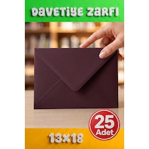 25 Adet 13x18 Cm Premium Kalite Davetiye Zarfı Bordo